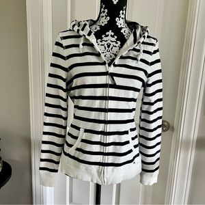 Vineyard Vines | Women’s Full-Zip Hoodie Sweatshirt, Navy and White Stripe, M